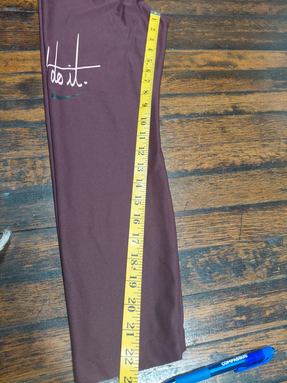 Nike Plum High-Rise Performance DRI-FIT Leggings with Script Logo